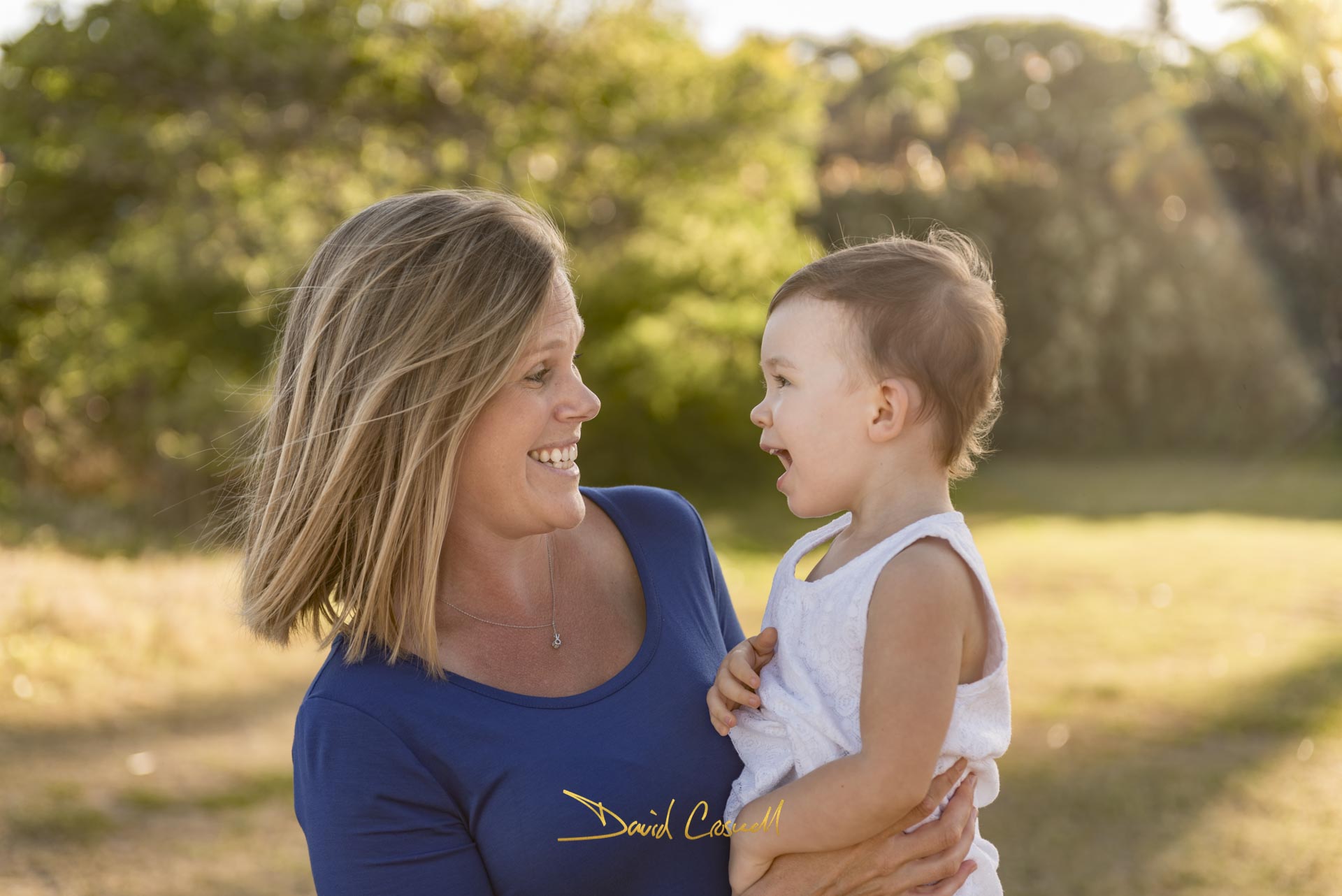 mommy and daughter having fun